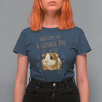 Anatomy Of A Guinea Pig T Shirt For Women Funny Cavy Lover Animal Anatomy Gift - Wonder Print Shop