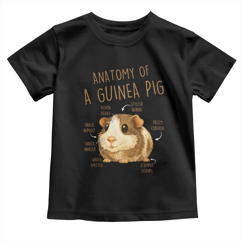 Anatomy Of A Guinea Pig Toddler T Shirt Funny Cavy Lover Animal Anatomy Gift - Wonder Print Shop