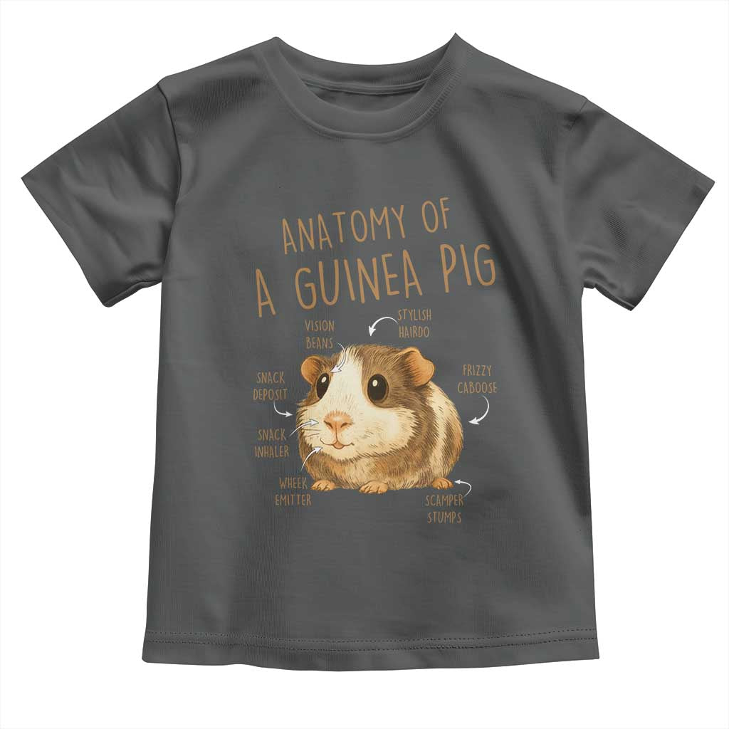 Anatomy Of A Guinea Pig Toddler T Shirt Funny Cavy Lover Animal Anatomy Gift - Wonder Print Shop