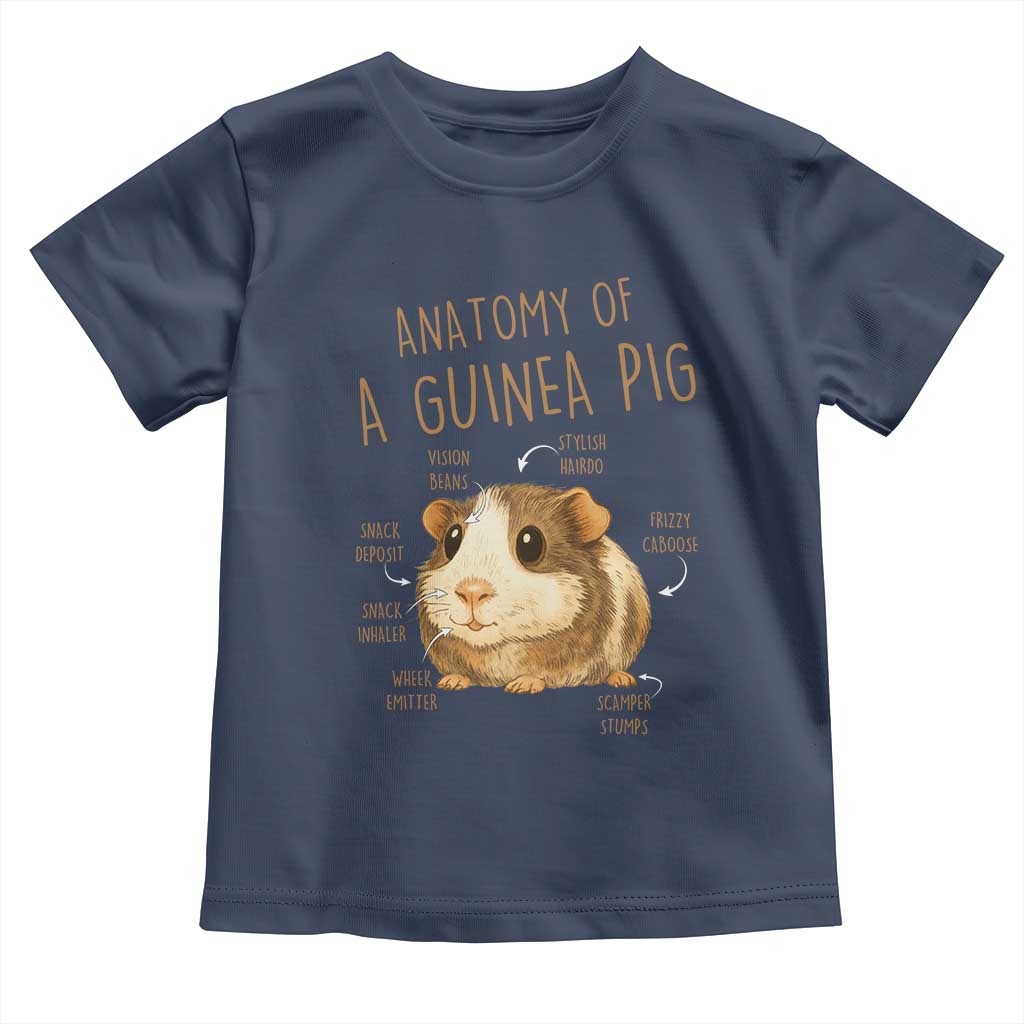 Anatomy Of A Guinea Pig Toddler T Shirt Funny Cavy Lover Animal Anatomy Gift - Wonder Print Shop