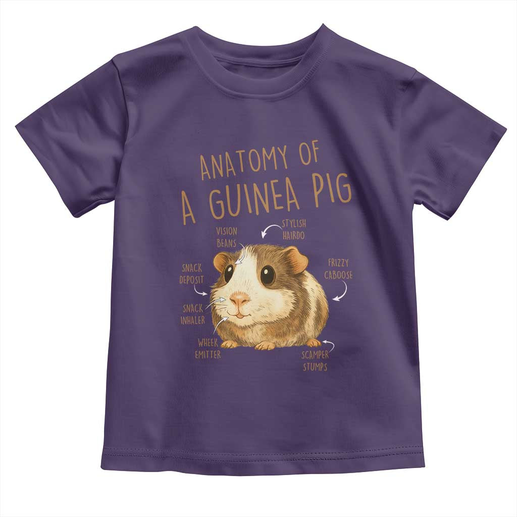 Anatomy Of A Guinea Pig Toddler T Shirt Funny Cavy Lover Animal Anatomy Gift - Wonder Print Shop