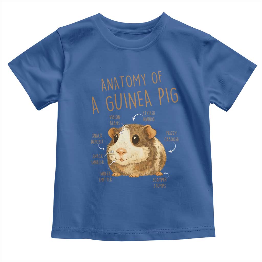 Anatomy Of A Guinea Pig Toddler T Shirt Funny Cavy Lover Animal Anatomy Gift - Wonder Print Shop
