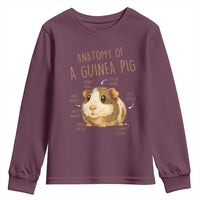Anatomy Of A Guinea Pig Youth Sweatshirt Funny Cavy Lover Animal Anatomy Gift - Wonder Print Shop
