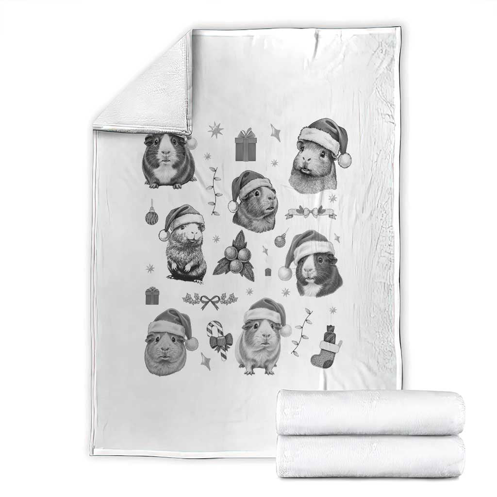 Christmas Guinea Pigs Throw Blanket Funny Cavy Lover Holiday Gift - Wonder Print Shop