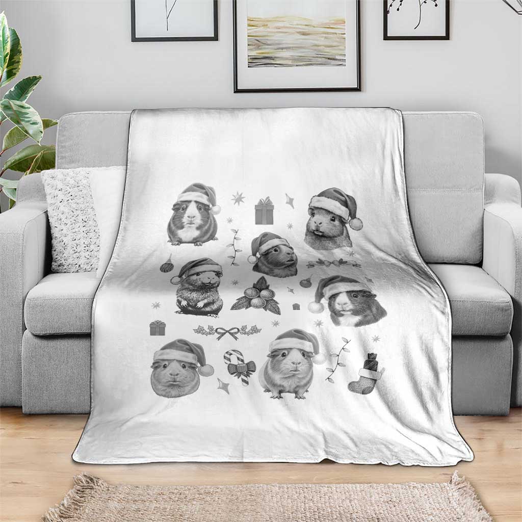 Christmas Guinea Pigs Throw Blanket Funny Cavy Lover Holiday Gift - Wonder Print Shop