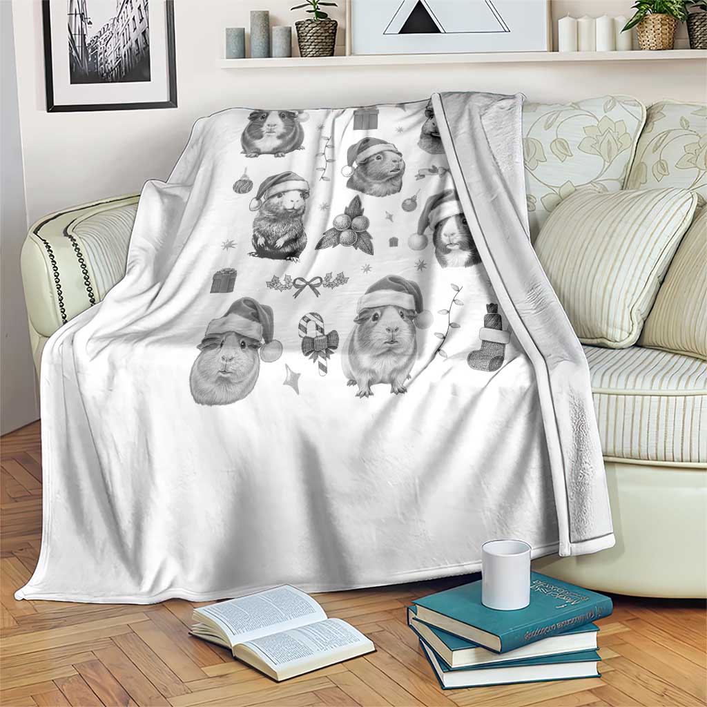 Christmas Guinea Pigs Throw Blanket Funny Cavy Lover Holiday Gift - Wonder Print Shop