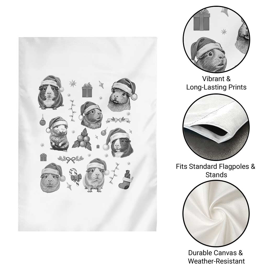 Christmas Guinea Pigs Garden Flag Funny Cavy Lover Holiday Gift - Wonder Print Shop
