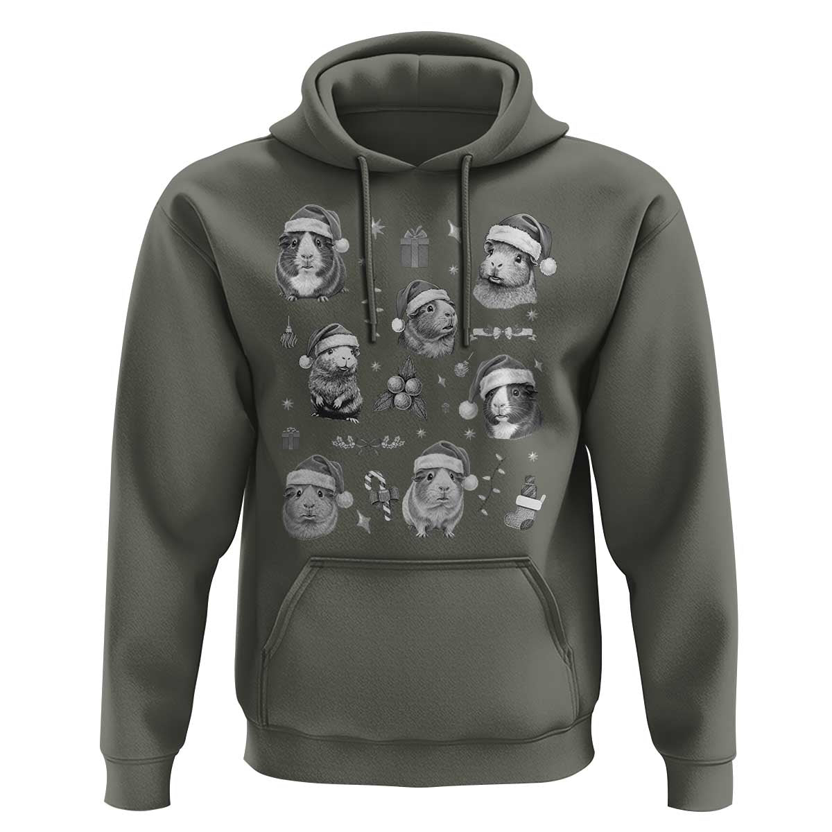 Christmas Guinea Pigs Hoodie Funny Cavy Lover Holiday Gift - Wonder Print Shop