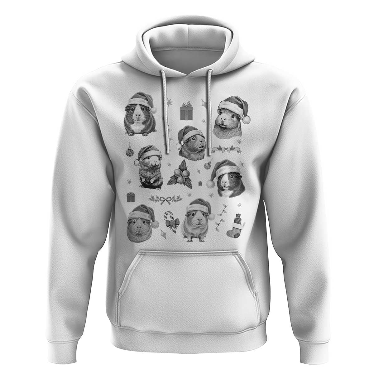 Christmas Guinea Pigs Hoodie Funny Cavy Lover Holiday Gift - Wonder Print Shop