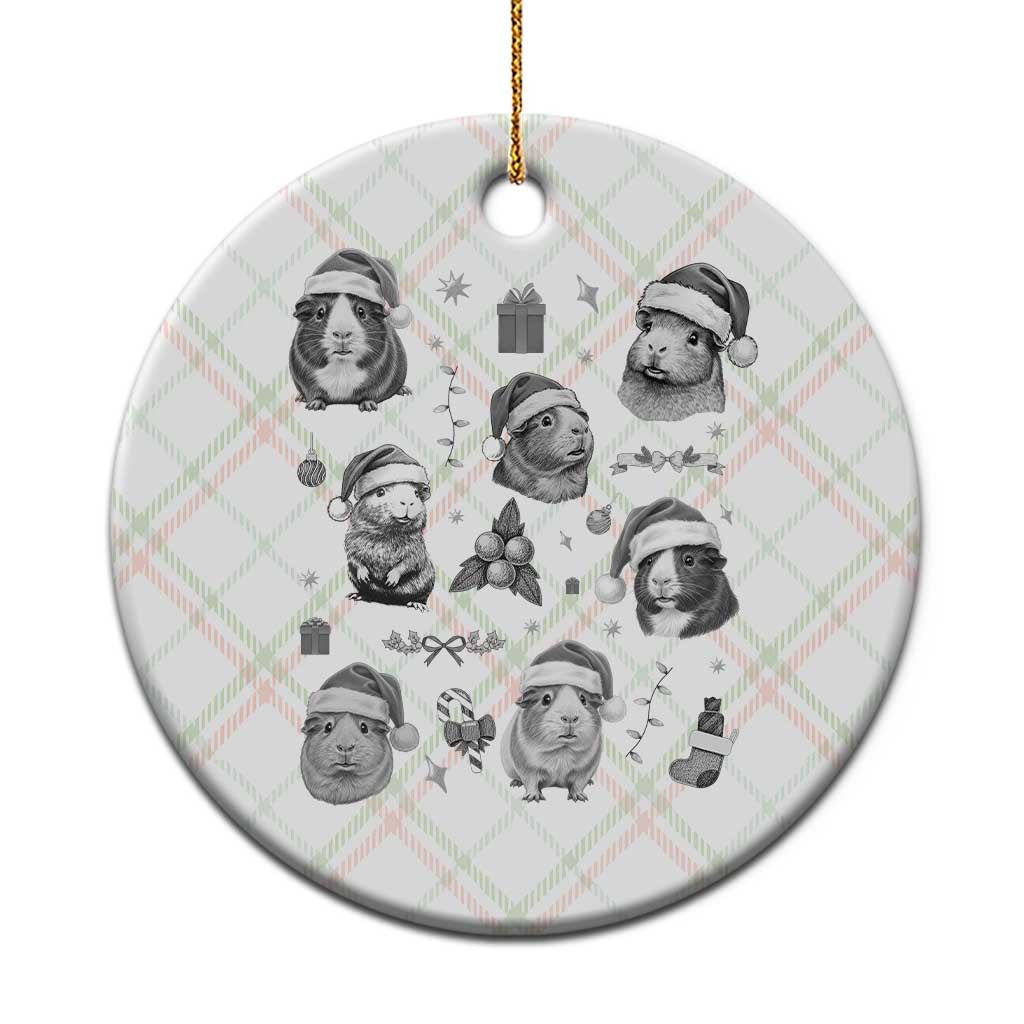 Christmas Guinea Pigs Ceramic Ornament Funny Cavy Lover Holiday Gift - Wonder Print Shop