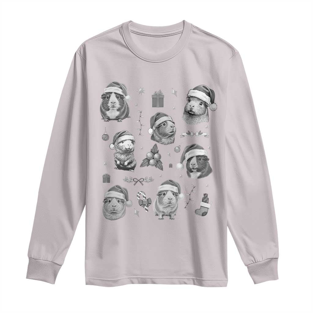 Christmas Guinea Pigs Long Sleeve Shirt Funny Cavy Lover Holiday Gift - Wonder Print Shop