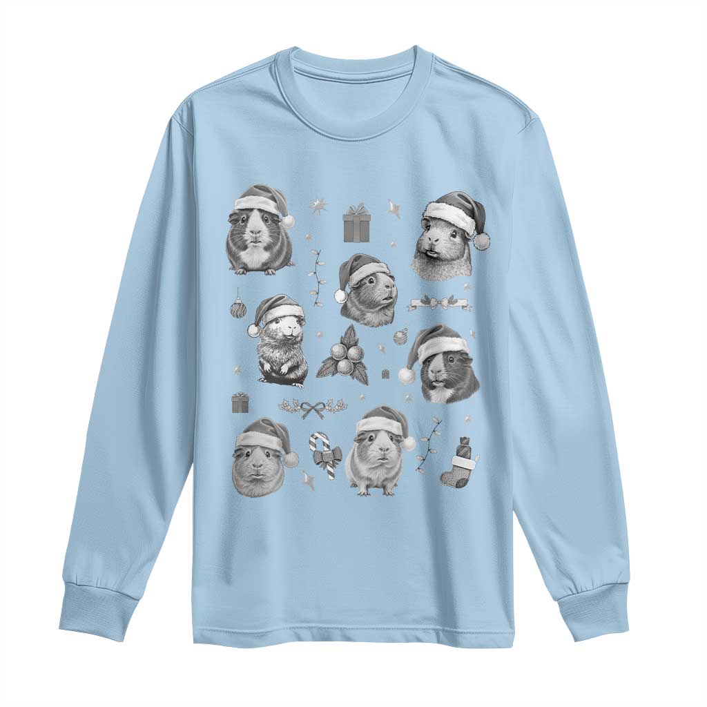 Christmas Guinea Pigs Long Sleeve Shirt Funny Cavy Lover Holiday Gift - Wonder Print Shop