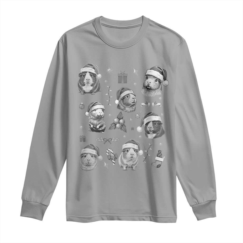 Christmas Guinea Pigs Long Sleeve Shirt Funny Cavy Lover Holiday Gift - Wonder Print Shop