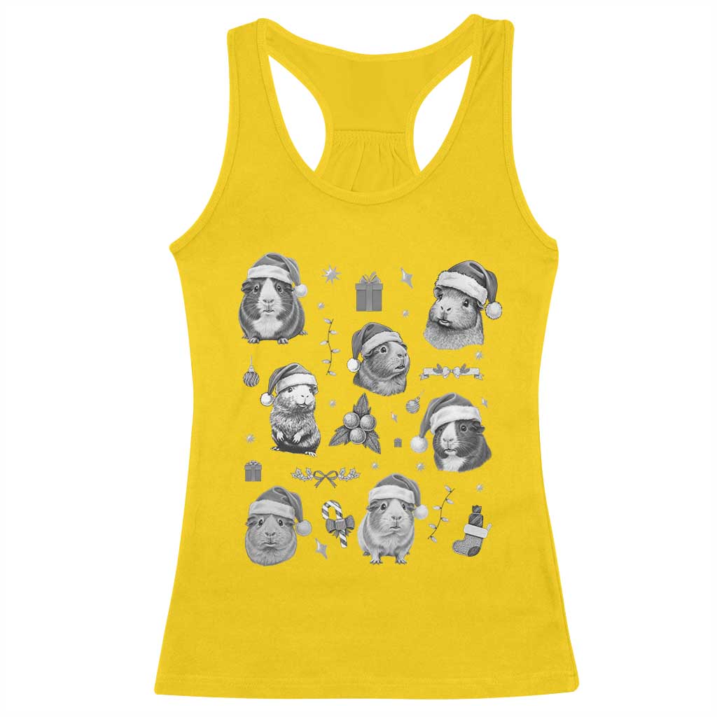 Christmas Guinea Pigs Racerback Tank Top Funny Cavy Lover Holiday Gift - Wonder Print Shop