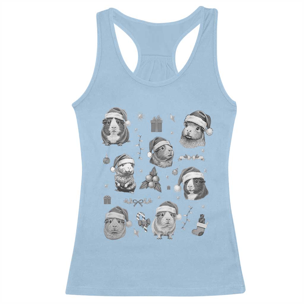 Christmas Guinea Pigs Racerback Tank Top Funny Cavy Lover Holiday Gift - Wonder Print Shop
