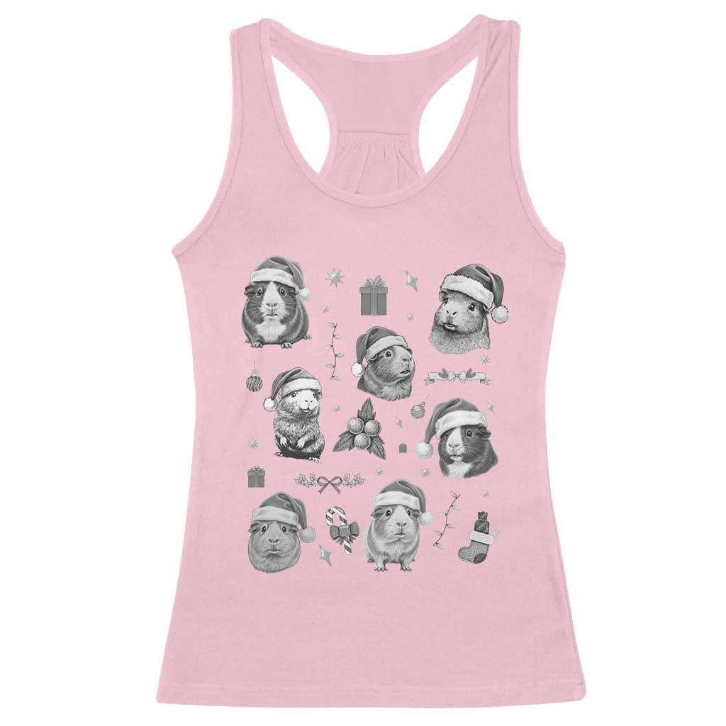 Christmas Guinea Pigs Racerback Tank Top Funny Cavy Lover Holiday Gift - Wonder Print Shop