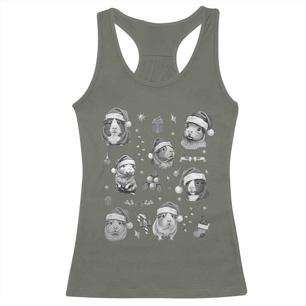 Christmas Guinea Pigs Racerback Tank Top Funny Cavy Lover Holiday Gift - Wonder Print Shop