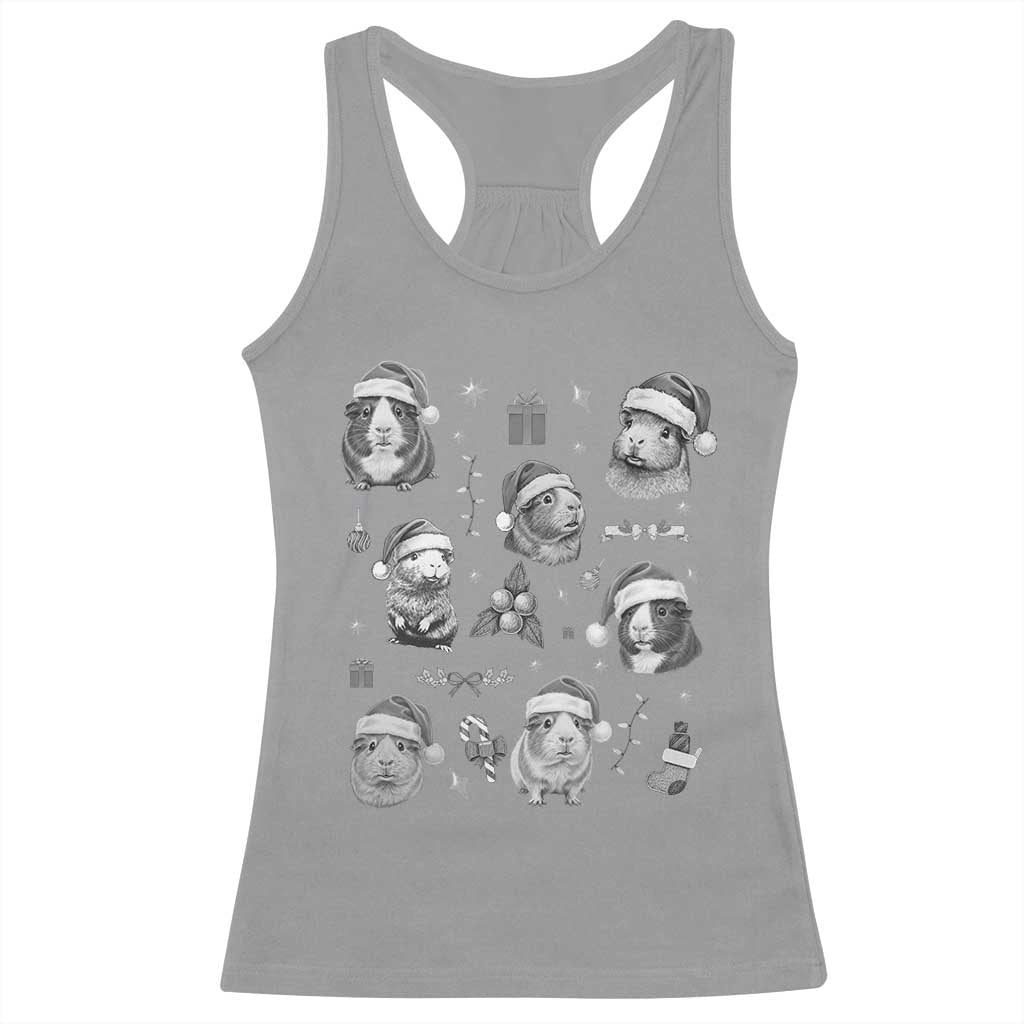 Christmas Guinea Pigs Racerback Tank Top Funny Cavy Lover Holiday Gift - Wonder Print Shop
