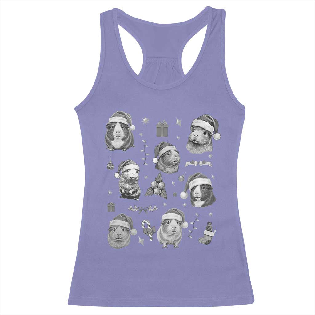 Christmas Guinea Pigs Racerback Tank Top Funny Cavy Lover Holiday Gift - Wonder Print Shop