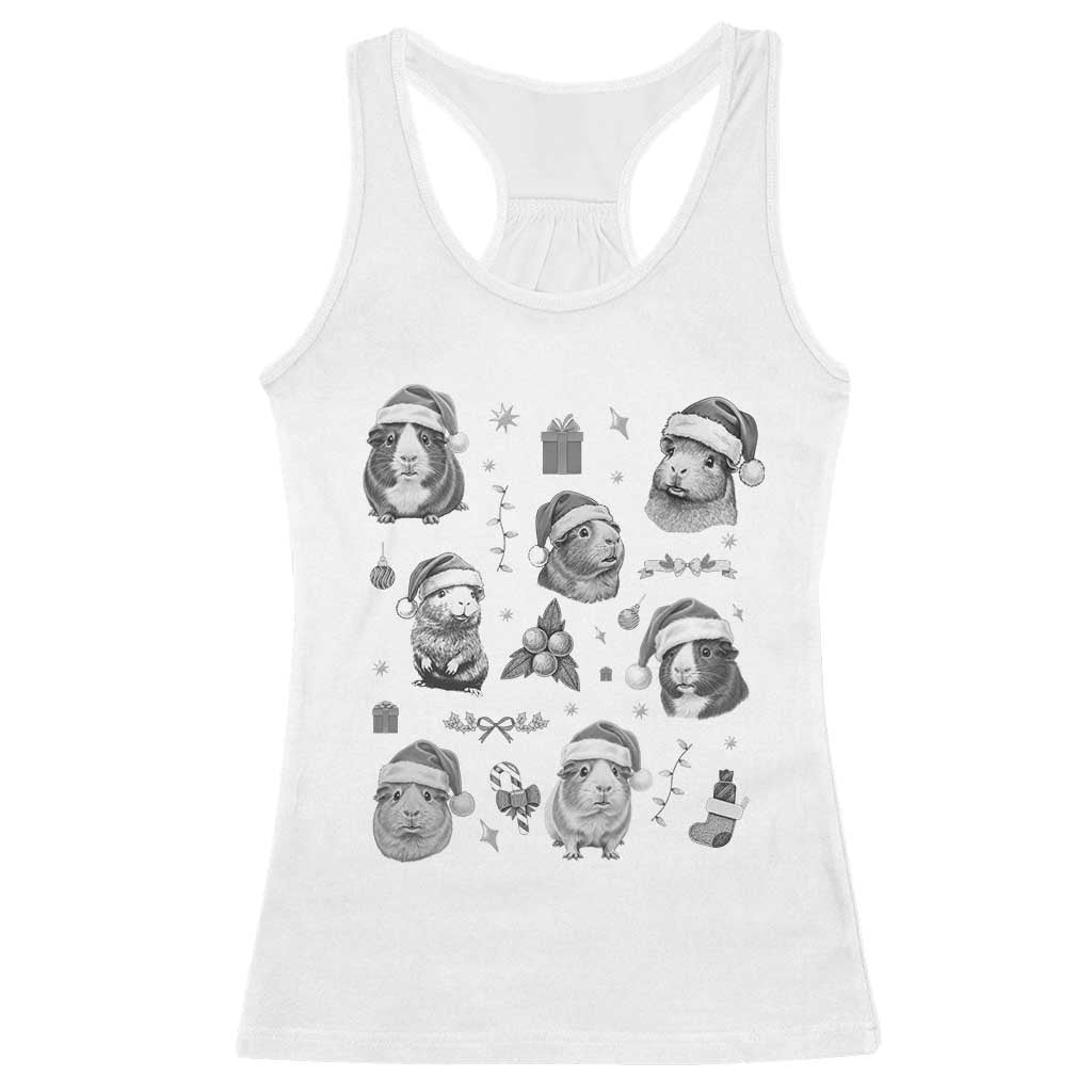 Christmas Guinea Pigs Racerback Tank Top Funny Cavy Lover Holiday Gift - Wonder Print Shop