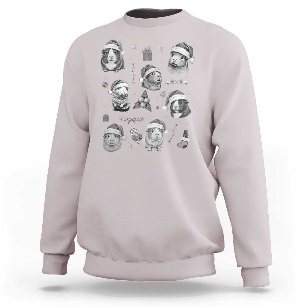 Christmas Guinea Pigs Sweatshirt Funny Cavy Lover Holiday Gift - Wonder Print Shop