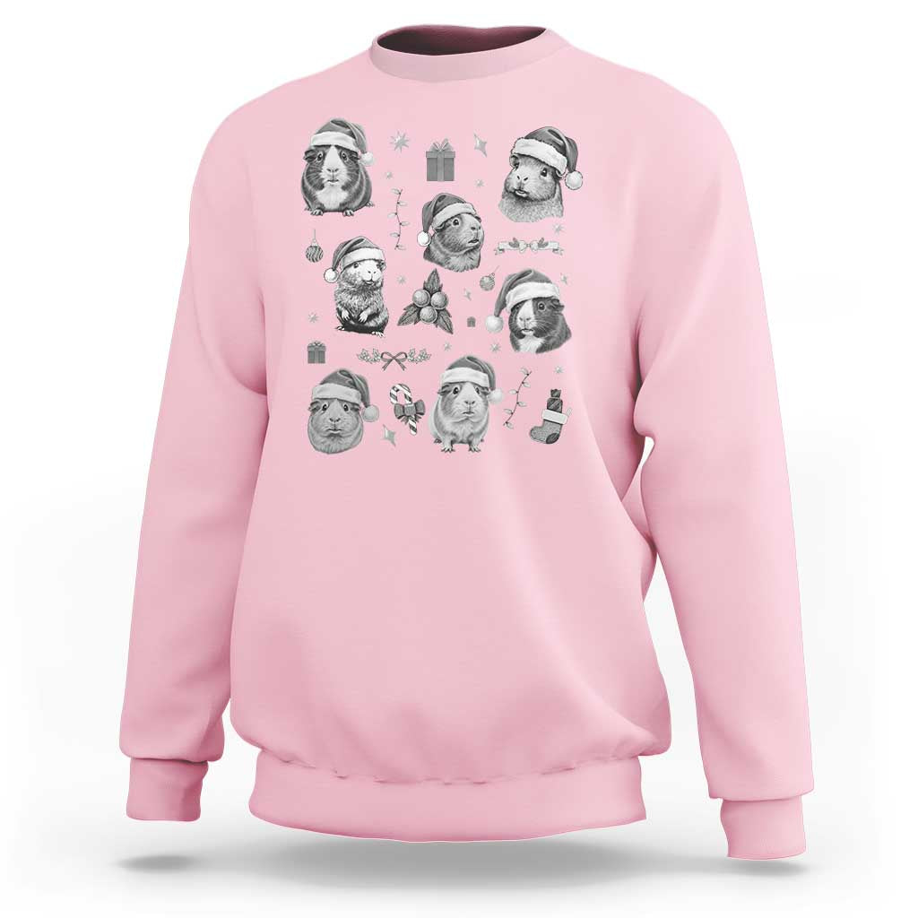 Christmas Guinea Pigs Sweatshirt Funny Cavy Lover Holiday Gift - Wonder Print Shop