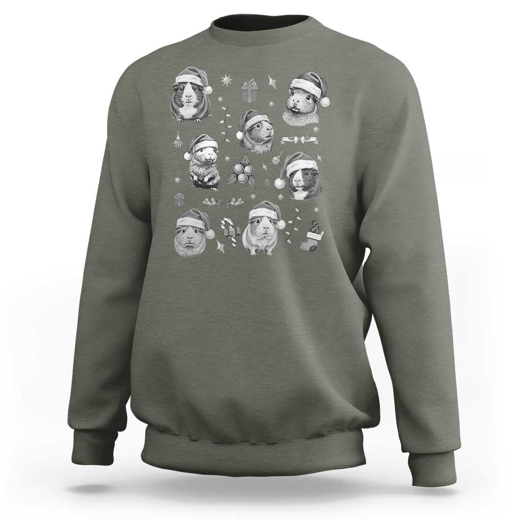 Christmas Guinea Pigs Sweatshirt Funny Cavy Lover Holiday Gift - Wonder Print Shop