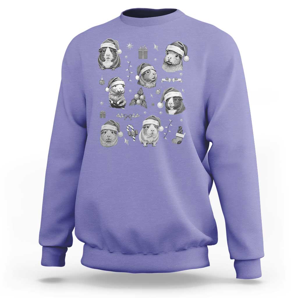 Christmas Guinea Pigs Sweatshirt Funny Cavy Lover Holiday Gift - Wonder Print Shop