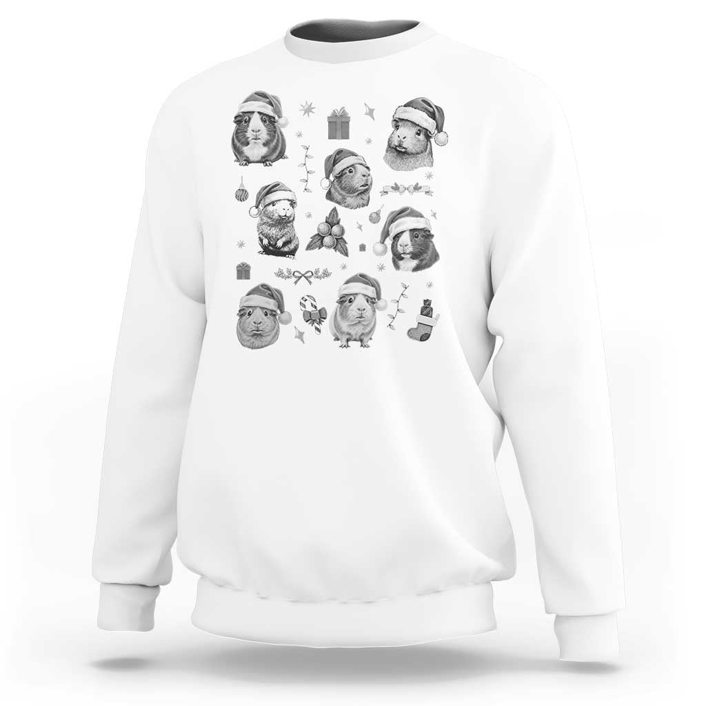 Christmas Guinea Pigs Sweatshirt Funny Cavy Lover Holiday Gift - Wonder Print Shop