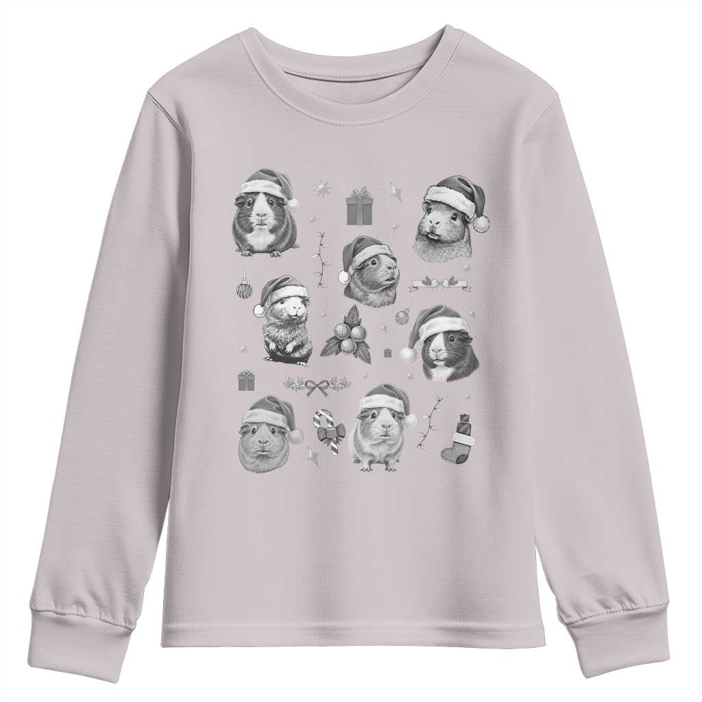 Christmas Guinea Pigs Youth Sweatshirt Funny Cavy Lover Holiday Gift - Wonder Print Shop