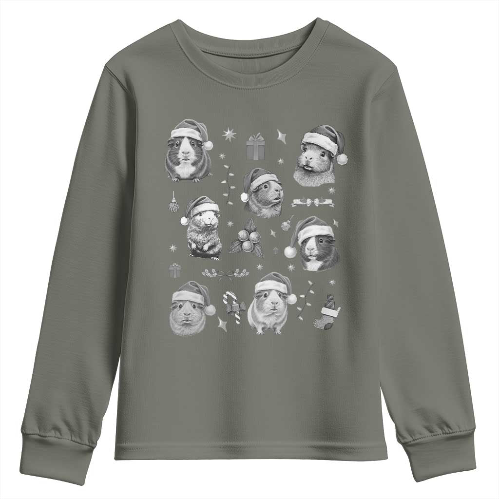 Christmas Guinea Pigs Youth Sweatshirt Funny Cavy Lover Holiday Gift - Wonder Print Shop