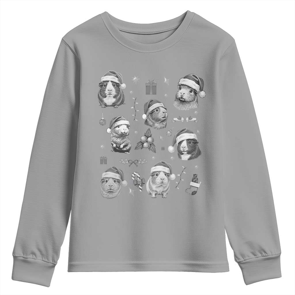 Christmas Guinea Pigs Youth Sweatshirt Funny Cavy Lover Holiday Gift - Wonder Print Shop