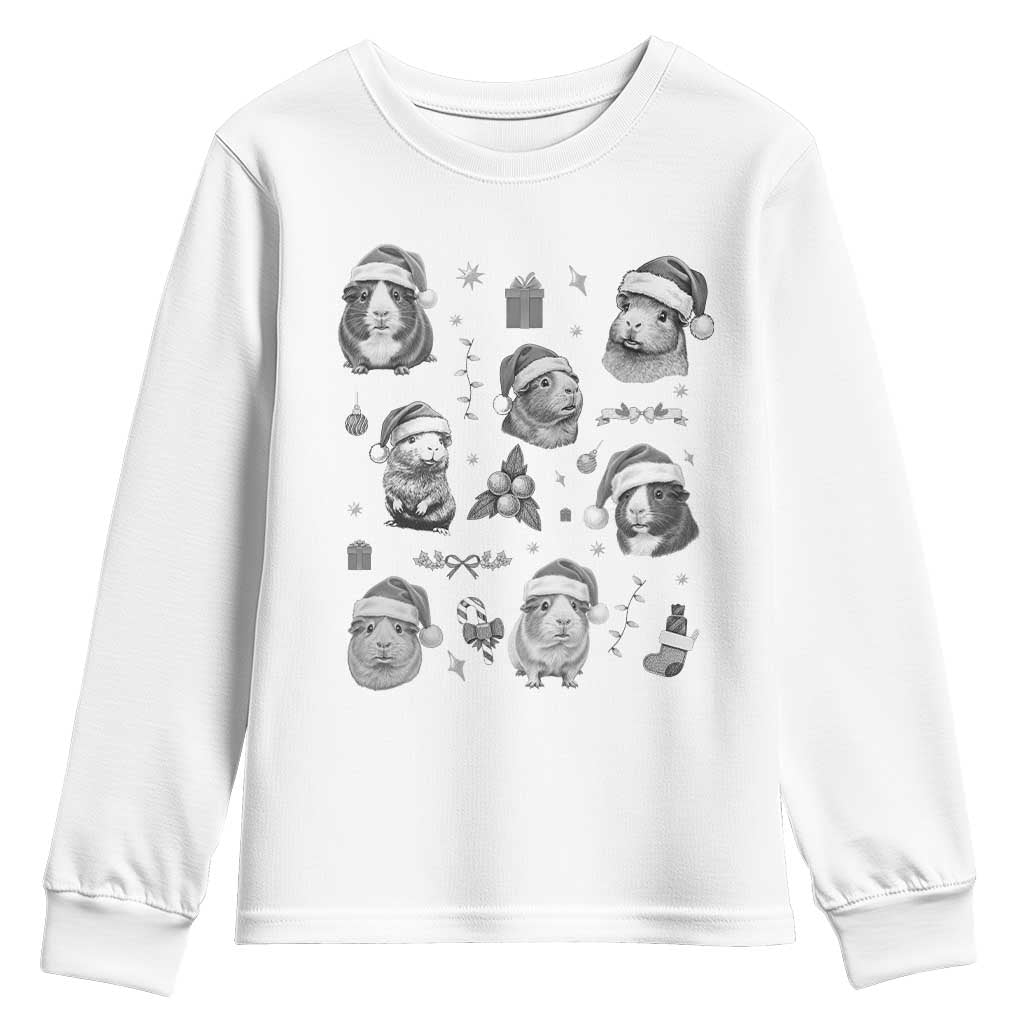 Christmas Guinea Pigs Youth Sweatshirt Funny Cavy Lover Holiday Gift - Wonder Print Shop