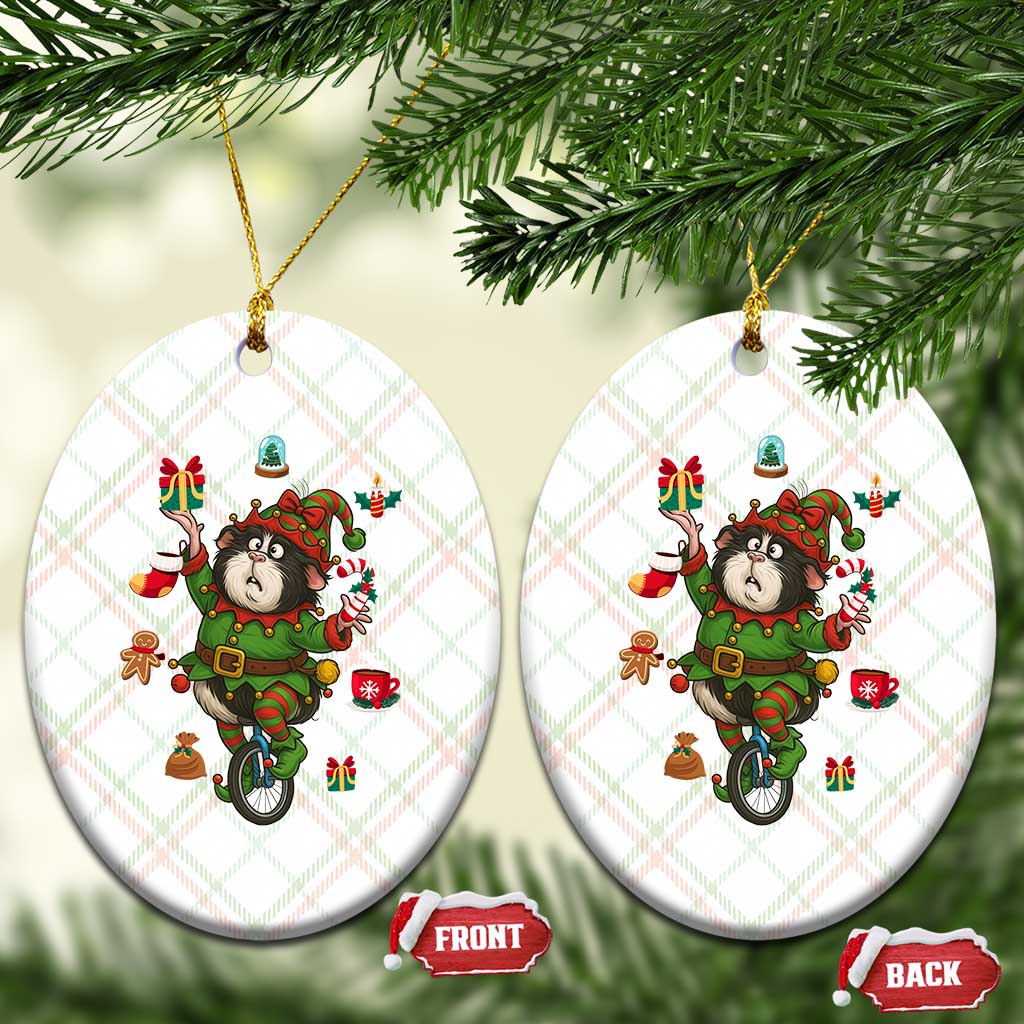 Guinea Pig Master Juggler Ceramic Ornament Funny Christmas Cavy Lover Gift - Wonder Print Shop