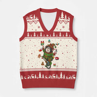 Guinea Pig Master Juggler V-Neck Knit Sweater Vest Funny Xmas Cavy Lover Gift - Wonder Print Shop