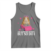 Funny Guinea Pig Lover Gift Tank Top The Horrors Persist But So Do I - Wonder Print Shop