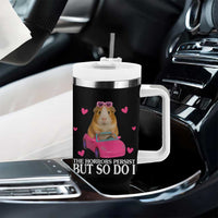 Funny Guinea Pig Lover Gift Tumbler With Handle The Horrors Persist But So Do I - Wonder Print Shop