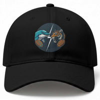 Funny Tiger Vs Dolphin Rivalry Baseball Cap Gift For FB Hardcore Fan