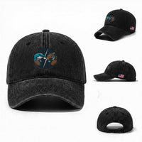 Funny Tiger Vs Dolphin Rivalry Washed Cotton Baseball Cap Gift For FB Hardcore Fan