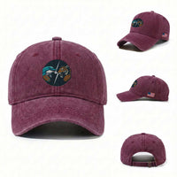 Funny Tiger Vs Dolphin Rivalry Washed Cotton Baseball Cap Gift For FB Hardcore Fan