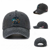 Funny Tiger Vs Dolphin Rivalry Washed Cotton Baseball Cap Gift For FB Hardcore Fan