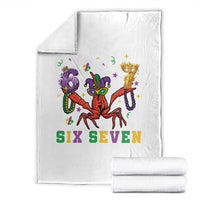 Funny 67 Crawfish Mardi Gras Throw Blanket Six Seven Meme