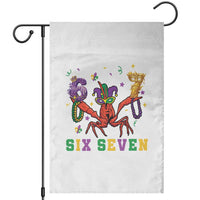 Funny 67 Crawfish Mardi Gras Garden Flag Six Seven Meme