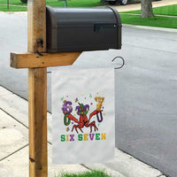 Funny 67 Crawfish Mardi Gras Garden Flag Six Seven Meme