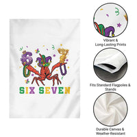 Funny 67 Crawfish Mardi Gras Garden Flag Six Seven Meme