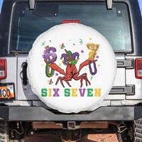 Funny 67 Crawfish Mardi Gras Spare Tire Cover Six Seven Meme
