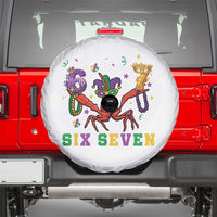 Funny 67 Crawfish Mardi Gras Spare Tire Cover Six Seven Meme