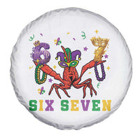 Funny 67 Crawfish Mardi Gras Spare Tire Cover Six Seven Meme