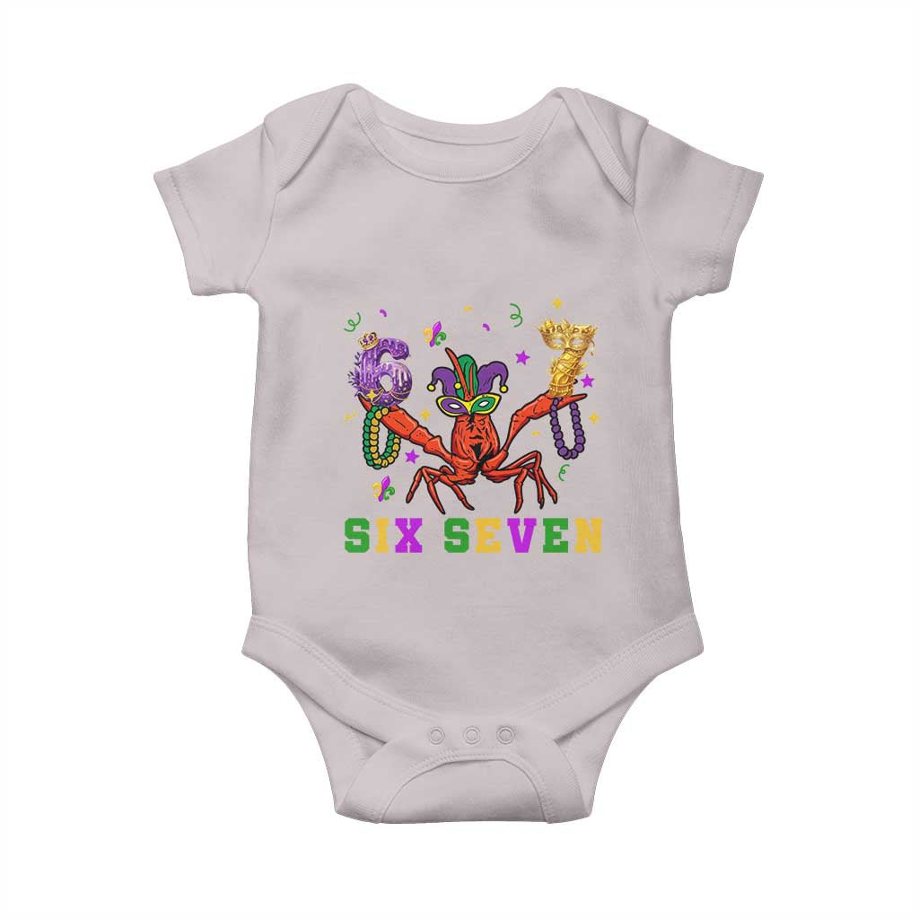 Funny 67 Crawfish Mardi Gras Baby Onesie Six Seven Meme