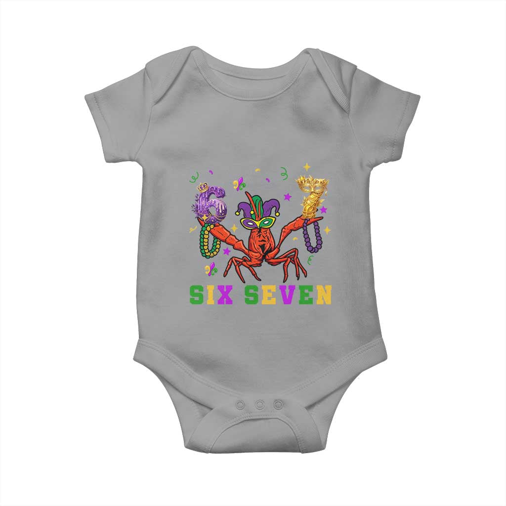 Funny 67 Crawfish Mardi Gras Baby Onesie Six Seven Meme